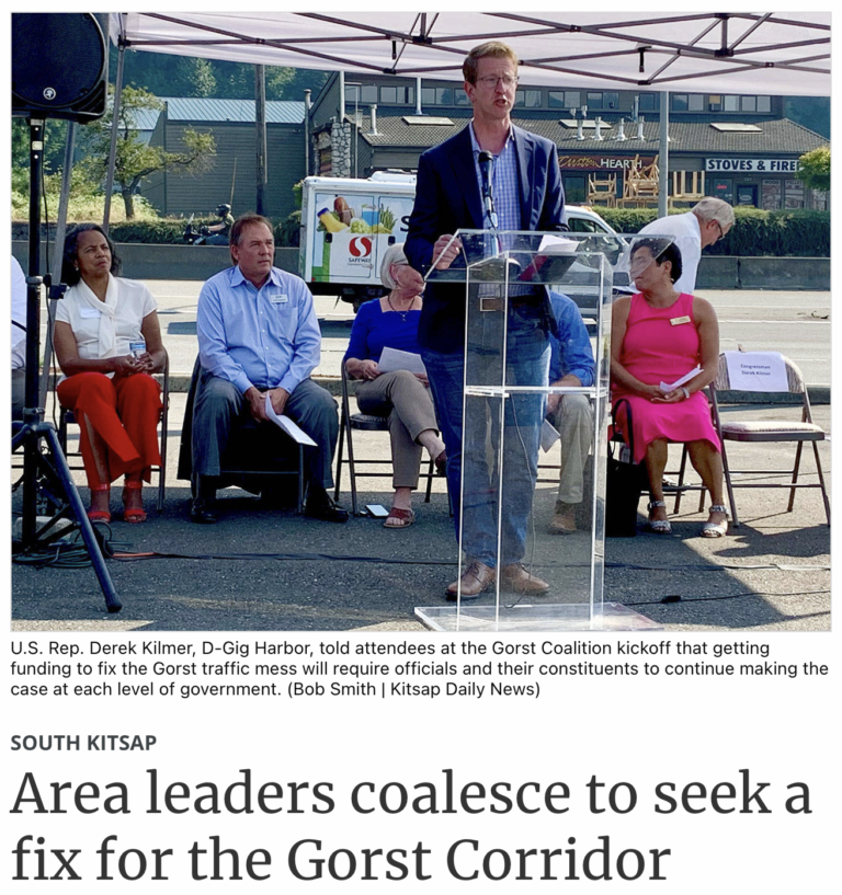 Kitsap Daily News – Area leaders coalesce to seek a fix for the Gorst Corridor